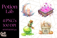 Hocus Pocus Potion Lab Clipart PNG Halloween Clip Art Product Image 1