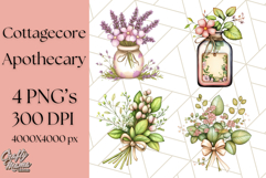 Cottagecore Apothecary PNG Clipart, Rustic Potions &amp; Herbs Product Image 1