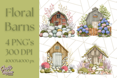 Vintage Cottagecore Barn PNG Clipart, Farmhouse Style Product Image 1
