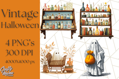 Vintage Halloween PNG Clipart, 1950s Retro Graphics Clip Art Product Image 1