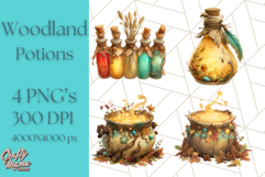 Woodland Potion Clipart Forest Apothecary Elements PNG Product Image 1
