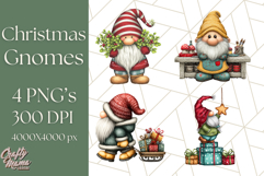 Christmas Gnome Clipart, Holiday Gnomes PNG Illustrations Product Image 1