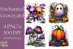 Enchanted Graveyard Halloween PNG Clipart Product Image 1