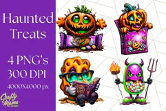 Haunted Treats Clipart PNG, Halloween Candy Art Product Image 1
