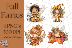 Fall Fairy Clipart PNG, Autumn Fairy People With Wings Product Image 1