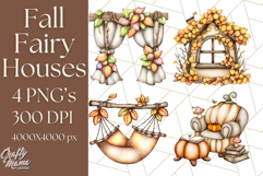 Fall Fairy House Clipart PNG, Autumn Homes and Decor Product Image 1