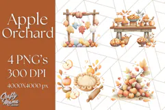 Woodland Apple Orchard Festival PNG Fall Clipart Product Image 1