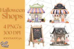 Halloween Candy Shop Clipart PNG, Trick or Treat Clip Art Product Image 1