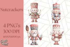 Nutcracker Clipart, Festive Holiday Toy Soldier PNG Art Product Image 1