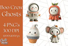 Cute Halloween Ghost Clipart Costume PNG, Halloween Png Product Image 1