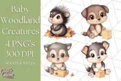 Woodland Nursery Baby Animals And Fantasy Forest PNG Clipart Product Image 1