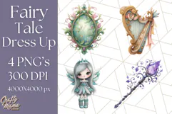 Fairy Tale Clipart PNG Magical Dress-Up Characters Product Image 1