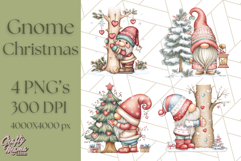 Scandinavian Christmas Gnomes Clipart PNG, Cute Gnome Png Product Image 1