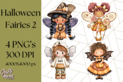 Halloween Fairy Clipart PNG, Spooky Cute Character Art Product Image 1