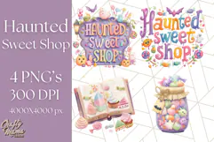 Haunted Sweet Shoppe PNG Clipart, Pastel Halloween Bakery Product Image 1