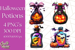 Bright Halloween Potion Bottle PNG Clipart, Holiday Elements Product Image 1