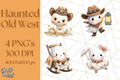 Old West Ghost Halloween PNG Clipart Product Image 1