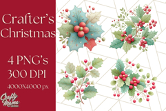 Christmas Clipart, Crafter’s Christmas Paper and Fabric Art Product Image 1