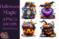 Magical Halloween PNG Clipart, Cute Spooky Elements Clip Art Product Image 1