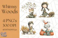 Whimsy Woods Harvest Festival Clipart PNG Files Product Image 1