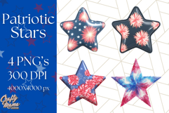 Patriotic Star Clipart PNG, Stars 4th of July PNG Graphic Product Image 1