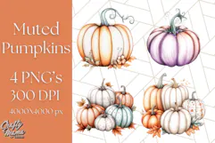 Fall Pumpkin Clipart PNG, Autumn Pumpkins, Jewel Tones Png Product Image 1