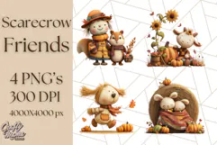 Scarecrow Festival Friends PNG Clipart Product Image 1