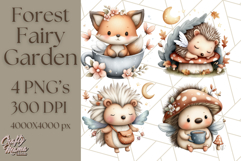 Forest Fairy Garden Creatures PNG, Whimsical Woodland Art Product Image 1