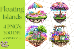 Bright Floating Island PNG Clipart for Fantasy Worlds &amp; Maps Product Image 1