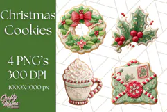 Christmas Cookies Clipart PNG Festive Treats Product Image 1