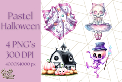 Pastel Halloween Clipart Cute PNG Graphics, Halloween Png Product Image 1