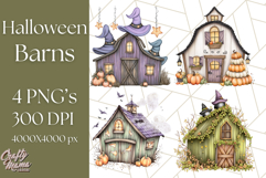 Halloween Cottagecore Barn PNG Clipart, Fall Style Product Image 1