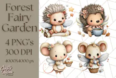 Forest Fairy Garden Creatures PNG, Whimsical Woodland Art Product Image 1