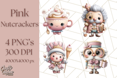 Playful Pink Nutcracker PNG, Pastel Christmas Clipart Product Image 1