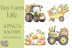 Tiny Farm Life Animals and Farm Clipart PNG, Barnyard PNG Product Image 1