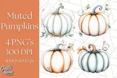 Fall Pumpkin Clipart PNG, Autumn Pumpkins, Jewel Tones Png Product Image 1
