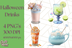 Halloween Drink Clipart PNG, Spooky Cute Beverage Art Product Image 1