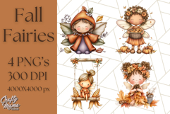 Fall Fairy Clipart PNG, Autumn Fairy People With Wings Product Image 1