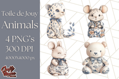 Blue Floral Stuffed Animal Clipart PNG, Cute Stuffed Animals Product Image 1