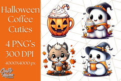 Monster Café Halloween PNG Clipart, Coffee Holiday Clip Art Product Image 1