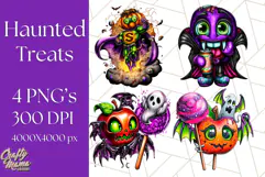 Haunted Treats Clipart PNG, Halloween Candy Art Product Image 1