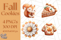 Fall Gingerbread Cookie PNG Clipart, Autumn Cookies Clip Art Product Image 1