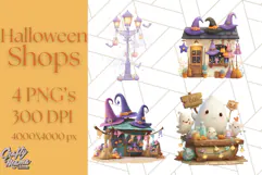 Halloween Candy Shop Clipart PNG, Trick or Treat Clip Art Product Image 1