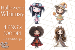 Halloween Whimsy Clipart, Cute Costume PNG Graphics Product Image 1
