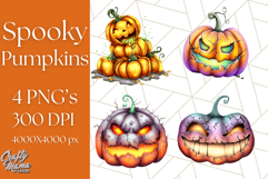 Spooky Jack O Lantern PNG Clipart, Scary Halloween Pumpkins Product Image 1