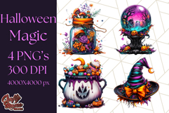 Magical Halloween PNG Clipart, Cute Spooky Elements Clip Art Product Image 1