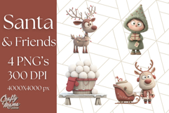 Santa Claus Clipart, North Pole Holiday PNG Graphics Product Image 1