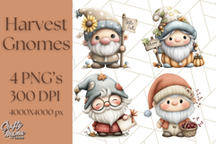 Fall Gnome Clipart PNG Cute Thanksgiving Gnomes Product Image 1