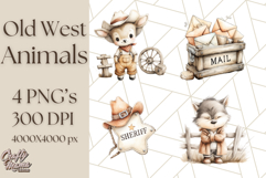 Wild West Animals PNG Clipart, Cowboy &amp; Saloon Scenes Product Image 1