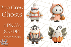 Cute Halloween Ghost Clipart Costume PNG, Halloween Png Product Image 1